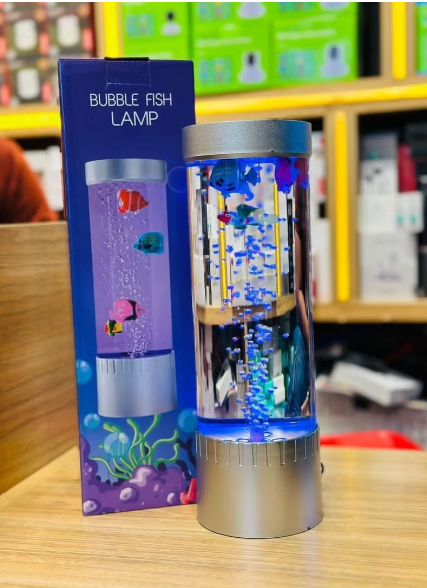 Color Change LED Bubble Fish Lamp Tube Tower Sensory Mood Light